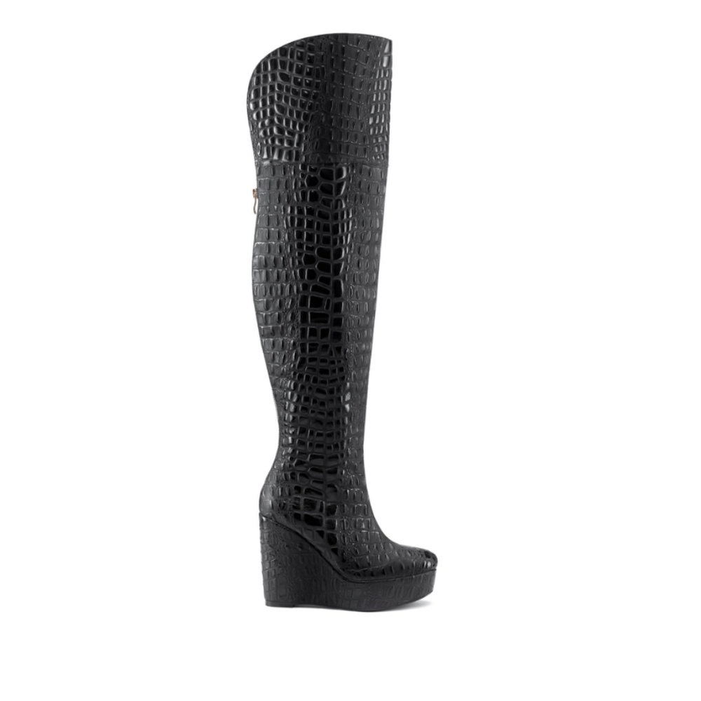 JenniferLe Caiman Wedge II (Thigh High) - BNIB